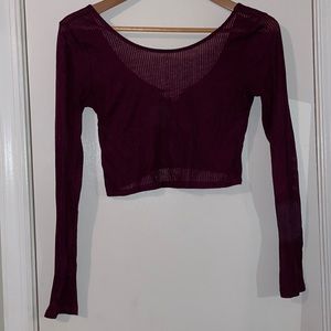 Long sleeve crop top